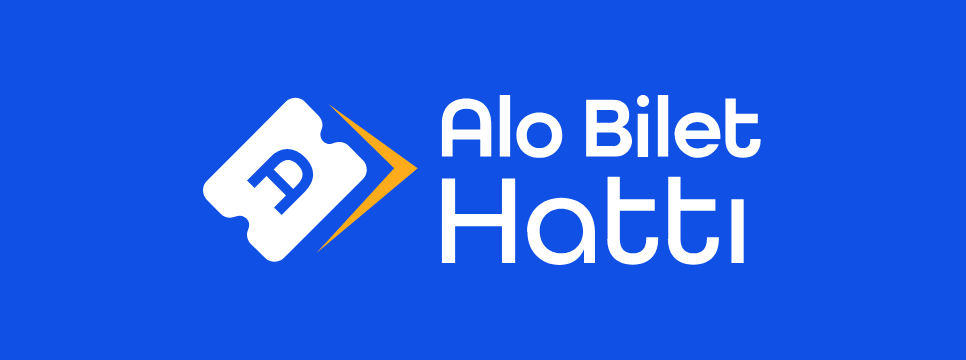 Alo Bilet Hattı alternatif logo, mavi zemin