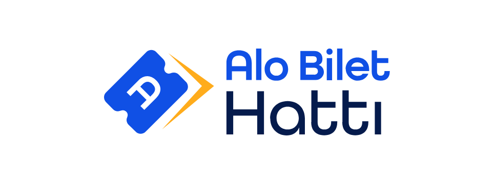 Alo Bilet Hattı standart logo, beyaz zemin