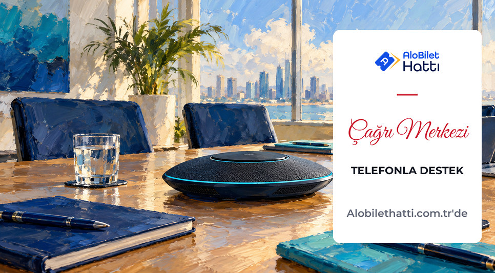Çalışma masasında hoparlörlü telefon