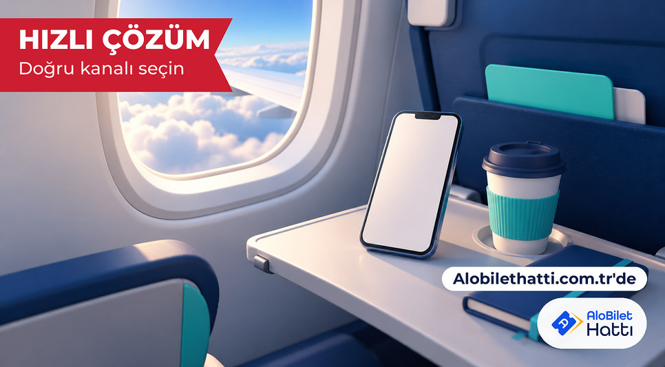 Uçak penceresi ve telefon