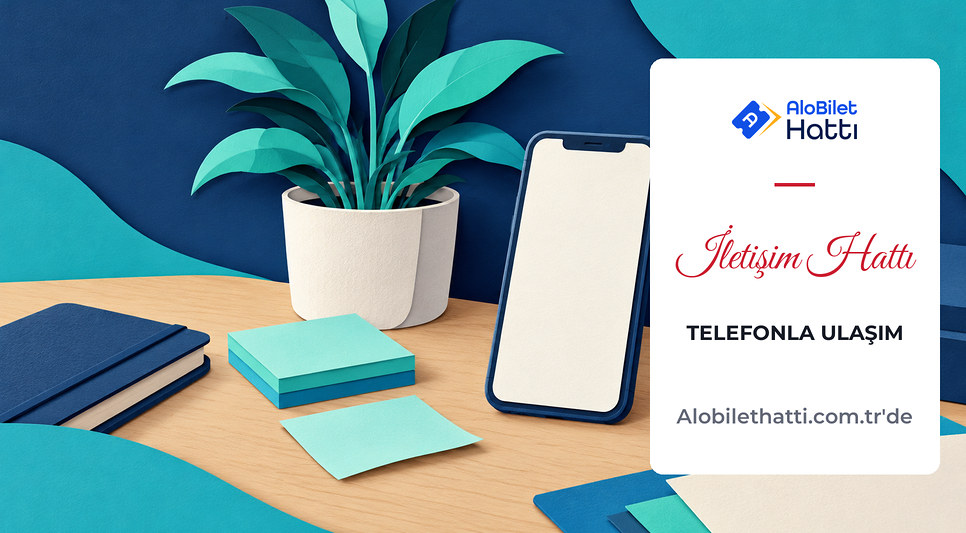 Saksı bitkisi, telefon ve not kağıtları