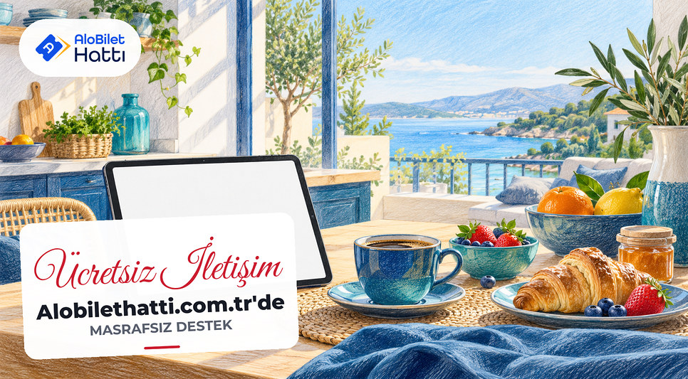 Mutfak masasında tablet ve kahvaltı
