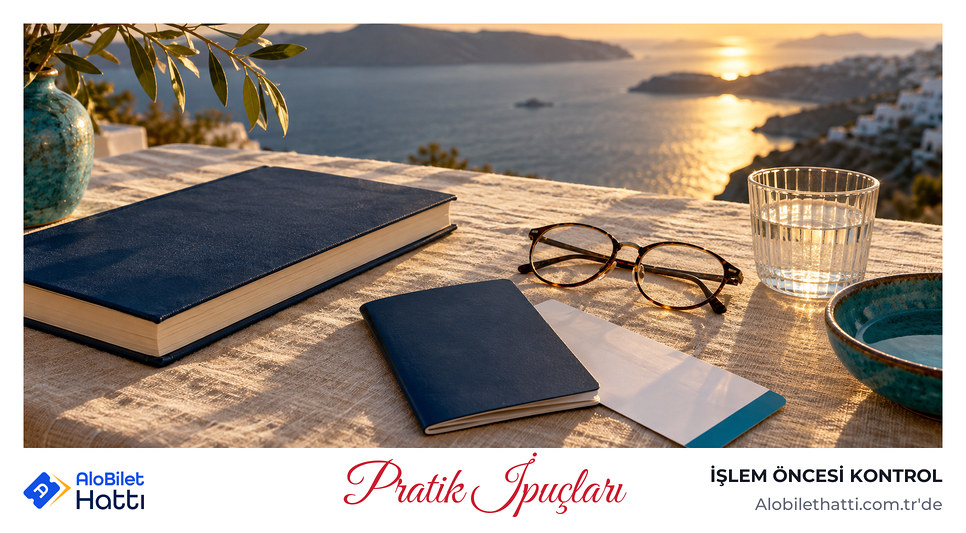 Kitap, gözlük ve pasaport