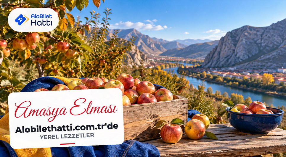 Ahşap kasada Amasya elmaları