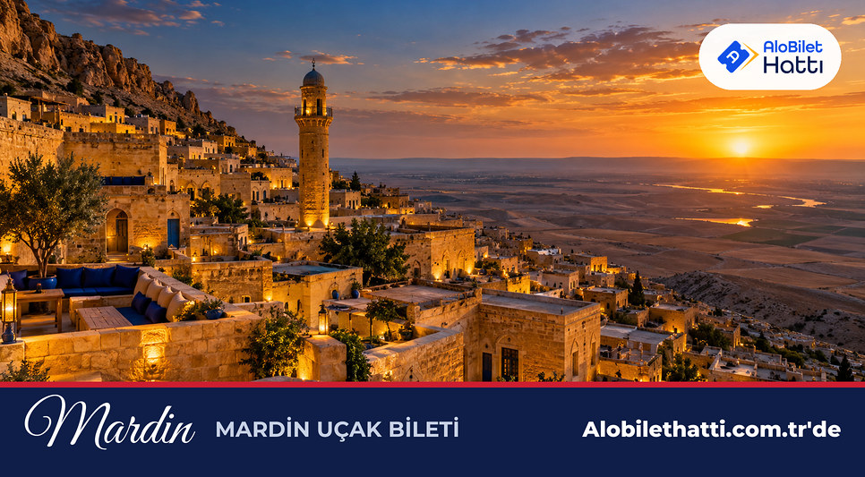 Mardin taş evleri ve Mezopotamya ovası