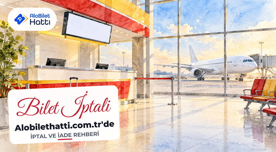 Havalimanı bilet satış bankosu ve bekleyen valiz