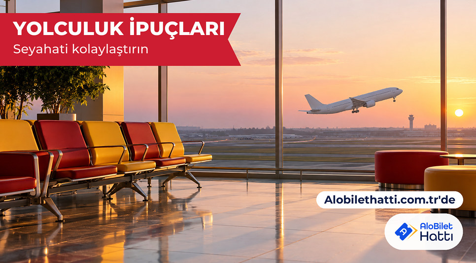Terminal kalkış salonu ve pist