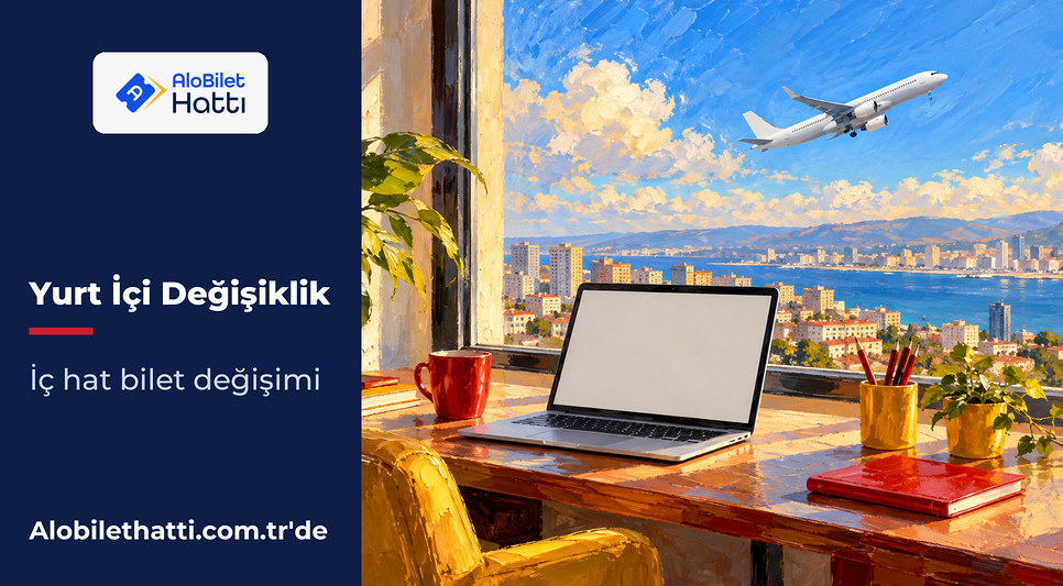 Pencere kenarında dizüstü bilgisayar ve uçak manzarası