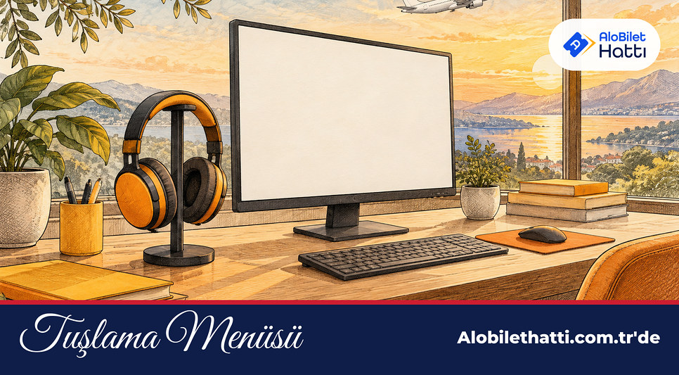 Ev ofisinde monitör ve kulaklık standı