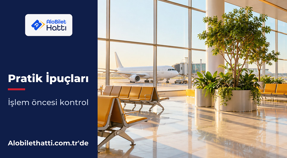 Terminal içinde bekleme alanı ve bitkiler