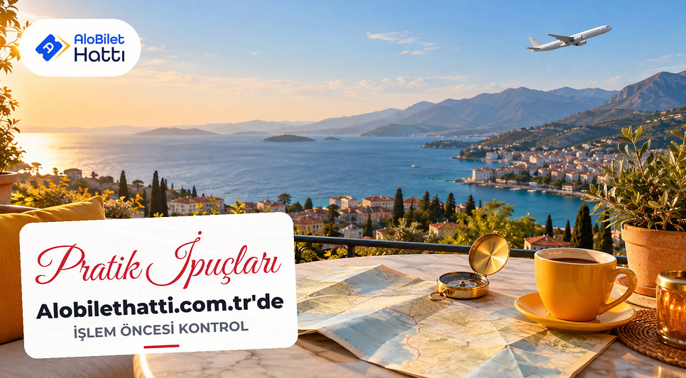 Balkon masasında harita ve pusula