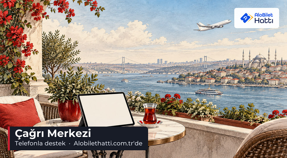 Balkonda tablet ve çay