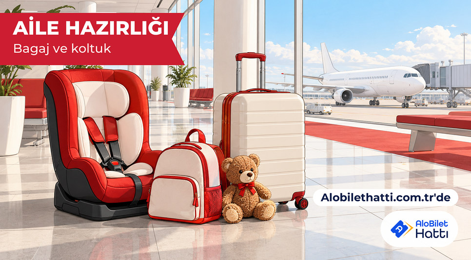 Çocuk koltuğu, oyuncak ve sırt çantası