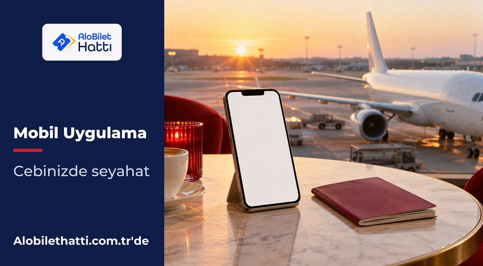 Elde değil masada akıllı telefon ve pasaport