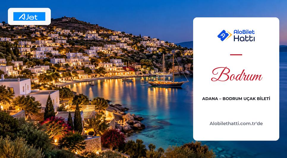 Bodrum Yarımadası'nda beyaz badanalı evlerle kaplı yamaç ve önündeki koy
