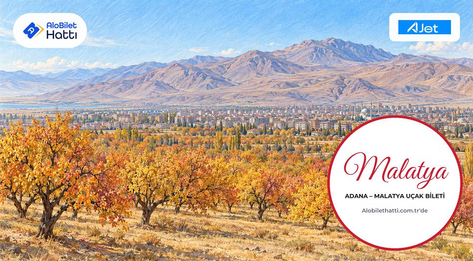 Kayısı bahçeleriyle çevrili Malatya ovası ve arkadaki dağlar