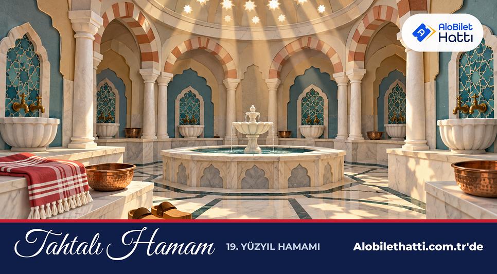 Kubbesinde yıldız biçimli ışık delikleri olan restore edilmiş eski hamamın içi