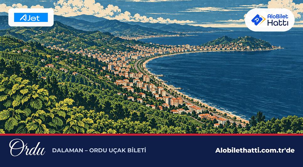 Boztepe yamaçlarından Ordu kıyısına ve Karadeniz'e bakış