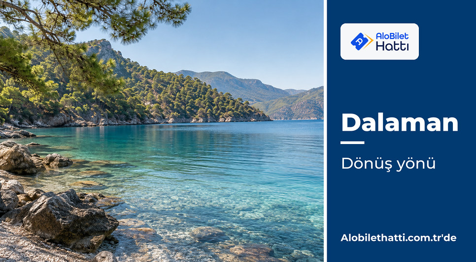 Dalaman yakınlarında çam ormanlarıyla çevrili sakin turkuaz koy