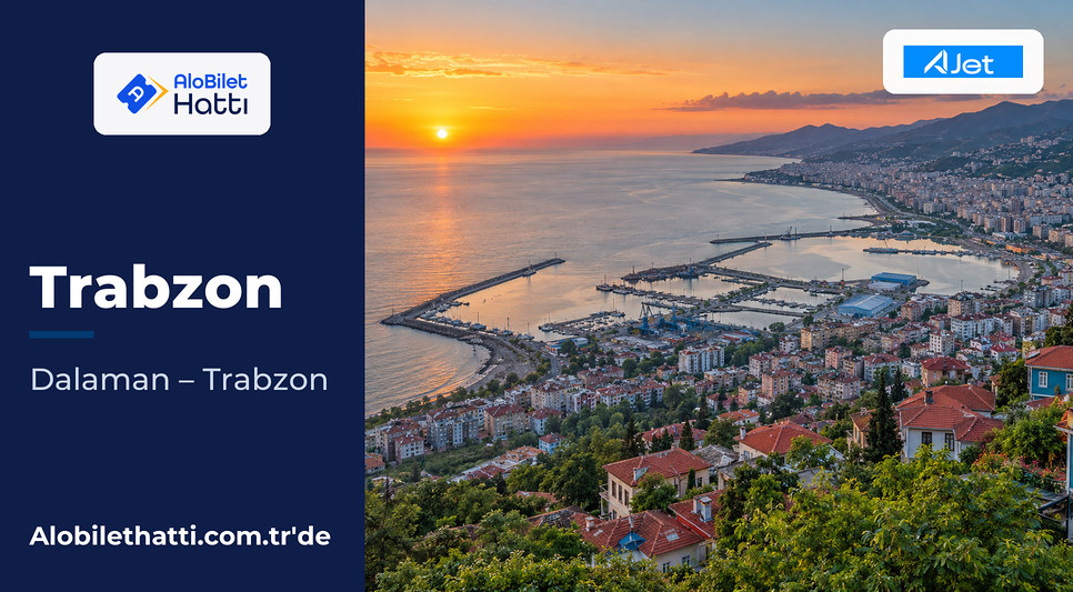 Boztepe'den Karadeniz kıyısına yayılan Trabzon kenti ve liman