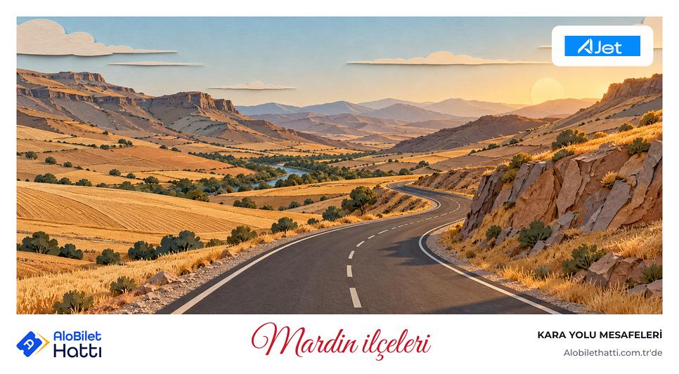 Kayalık tepeler arasından kıvrılarak geçen boş iki şeritli asfalt yol