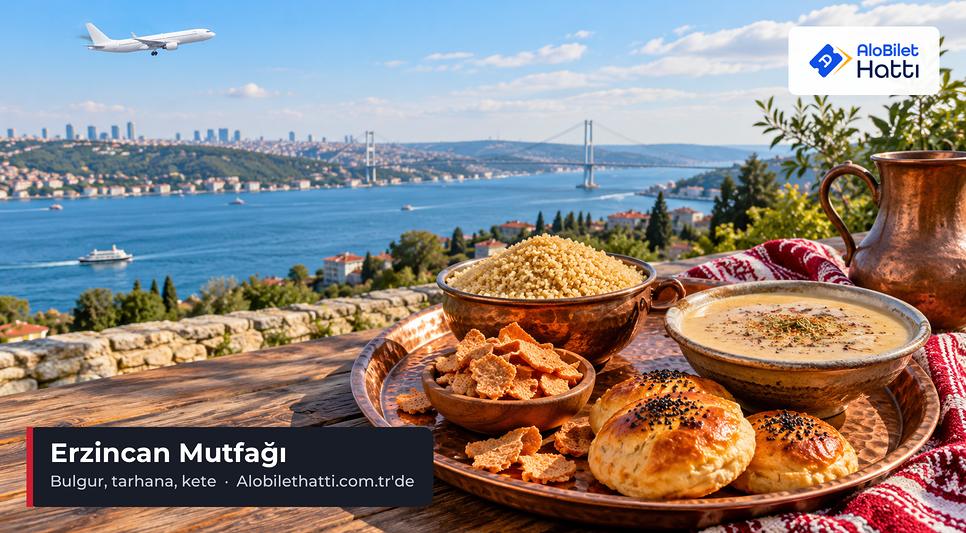 Bakır tepsi üzerinde bulgur, kurutulmuş tarhana ve fırından çıkmış keteler