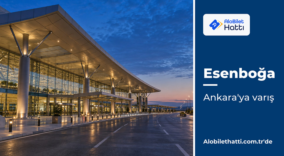 Esenboğa Havalimanı terminal binasının kara tarafından genel görünümü