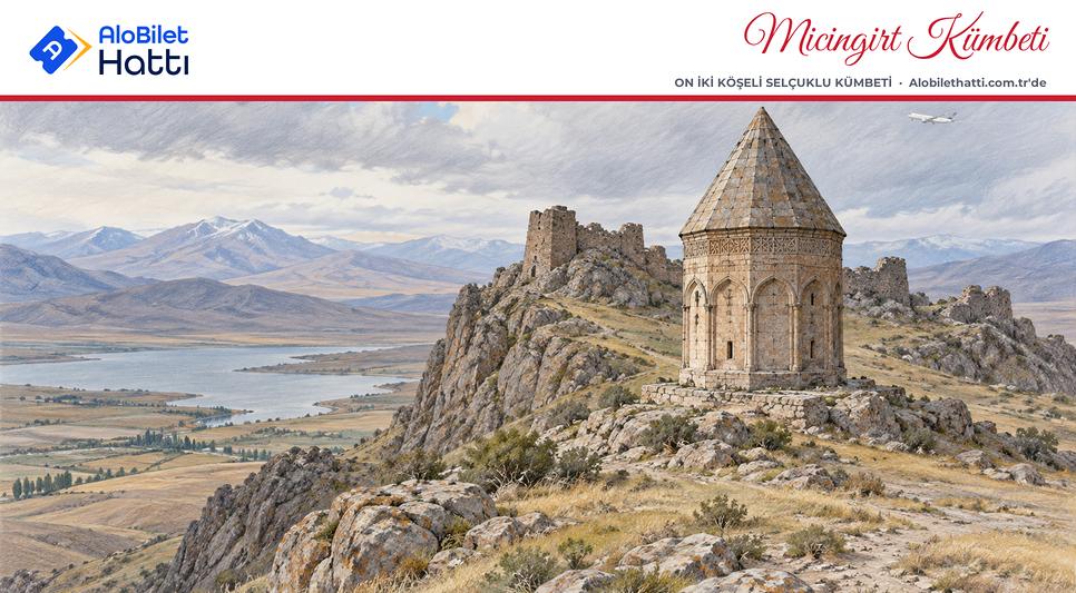 Kayalık tepe yakınında on iki köşeli kesme taş Selçuklu kümbeti