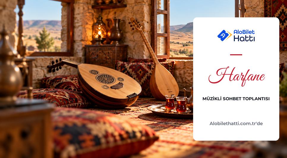 Minderli bir oda köşesinde duvara dayanmış ud, bağlama ve def