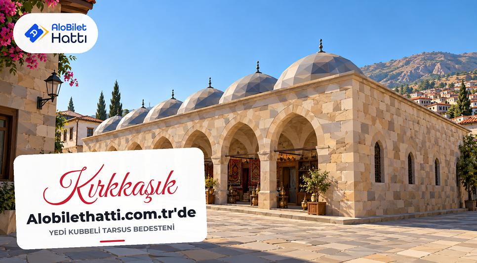 Kesme taş duvarlı ve kubbeli tarihi kapalı çarşı