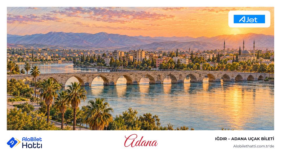 Seyhan Nehri kıyısında uzanan Adana şehri