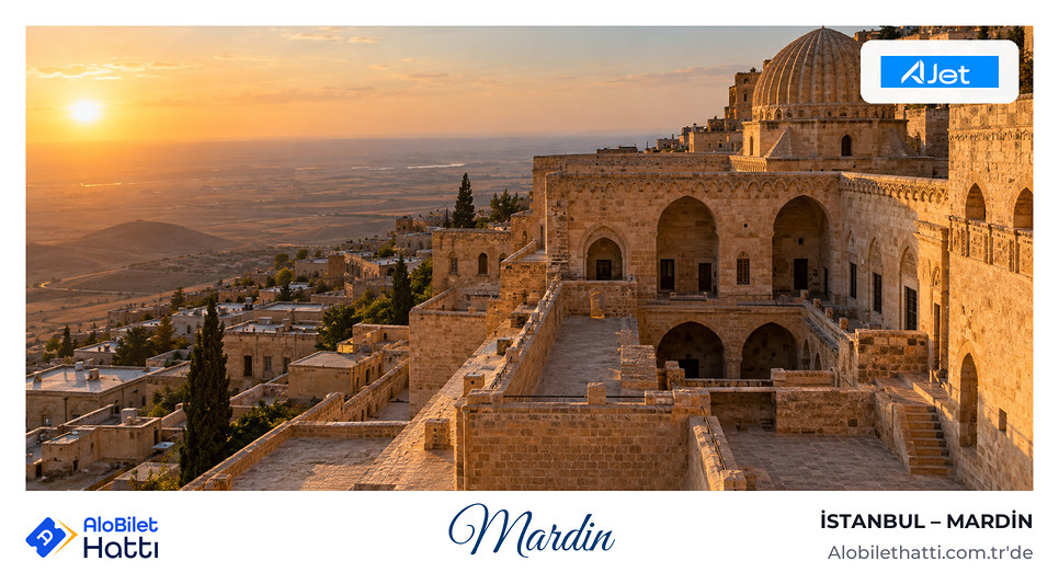 Mezopotamya ovasına bakan Mardin'in yamaca dizilmiş taş evleri