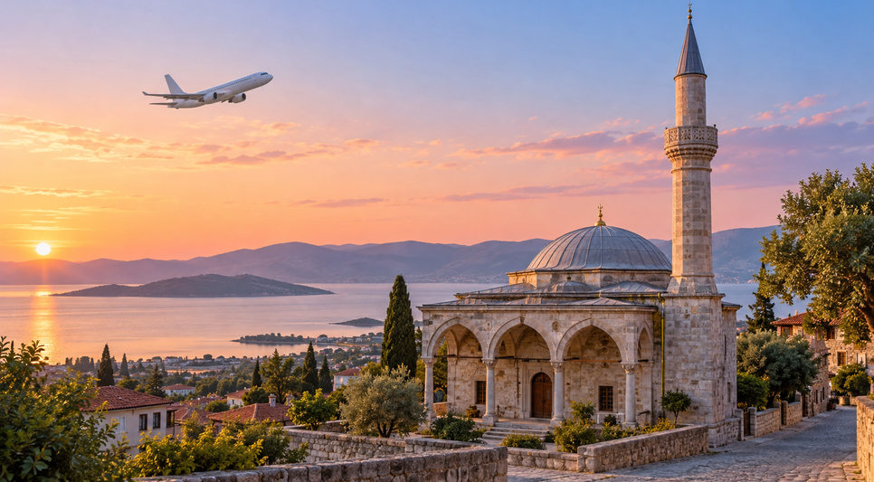 Sivri kemerli son cemaat yeri olan tek kubbeli kesme taş cami