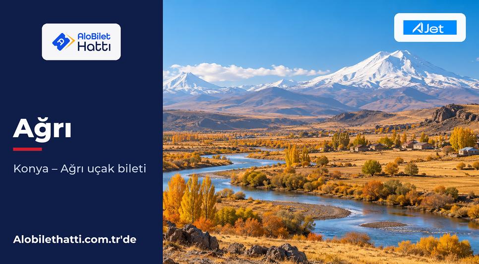 Doğu Anadolu yaylasında sonbahar otlakları arasından geçen nehir ve uzaktaki karlı zirveler