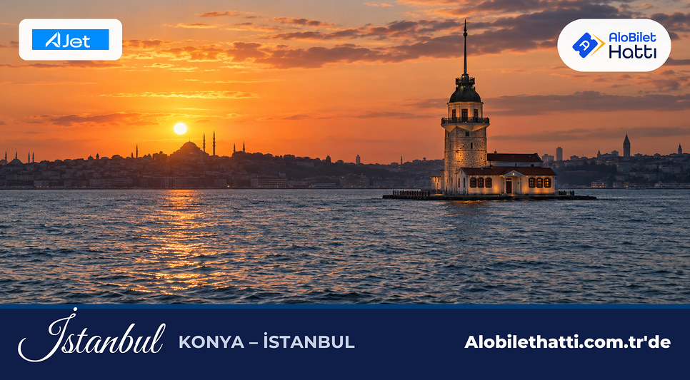 Gün batımında Üsküdar kıyısından görülen Kız Kulesi