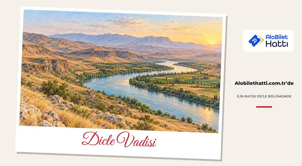 Kuru tepeler arasından kıvrılarak akan Dicle Nehri vadisi