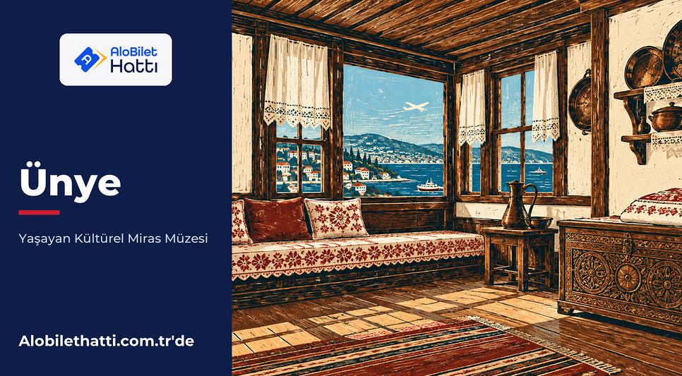 Eski bir Ünye evinin odasında işlemeli bohça ve ahşap çeyiz sandığı