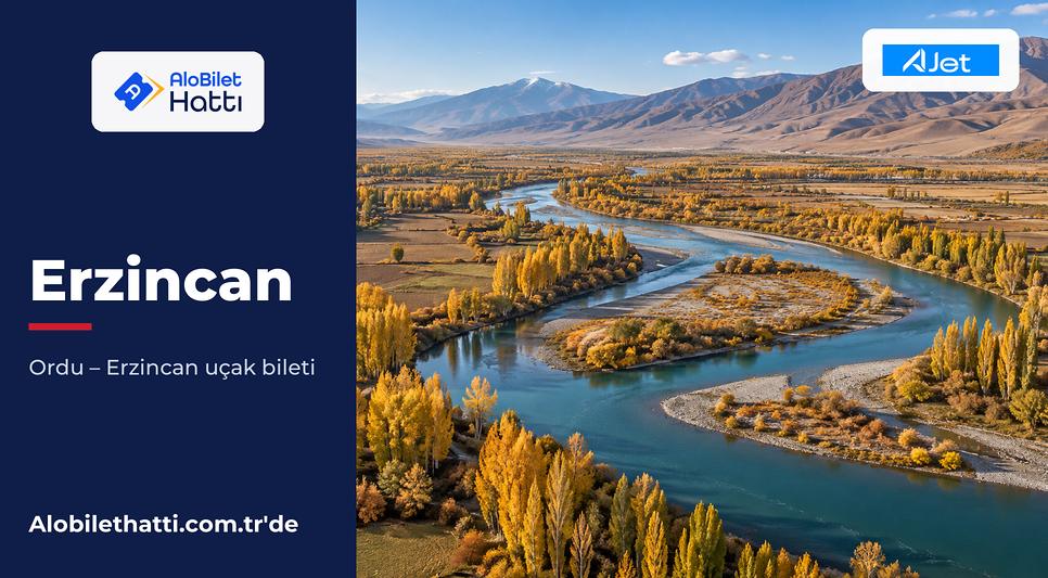Sonbaharda sarı kavaklar arasında kıvrılan nehir ve geniş ova