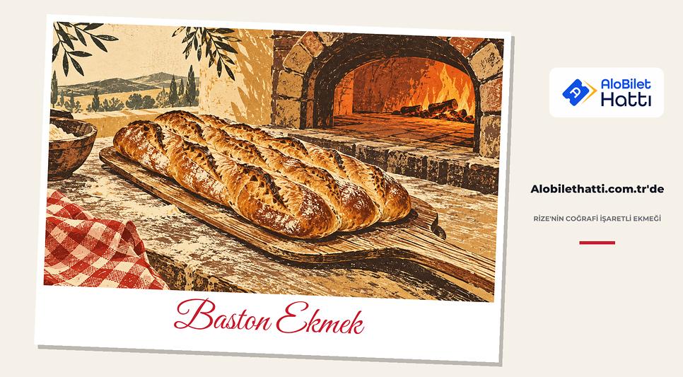 Fırından yeni çıkmış, birbirine bitişik ince uzun baston ekmekler