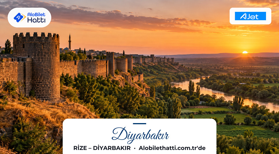 Dicle vadisine bakan siyah bazalt surlar ve Hevsel Bahçeleri
