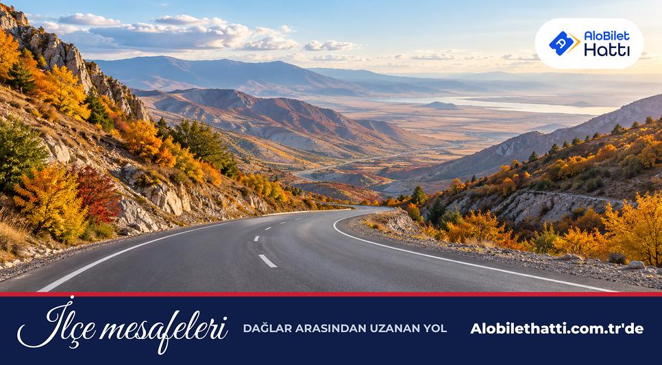 Dağ geçidinden kıvrılarak inen geniş bir asfalt kara yolu