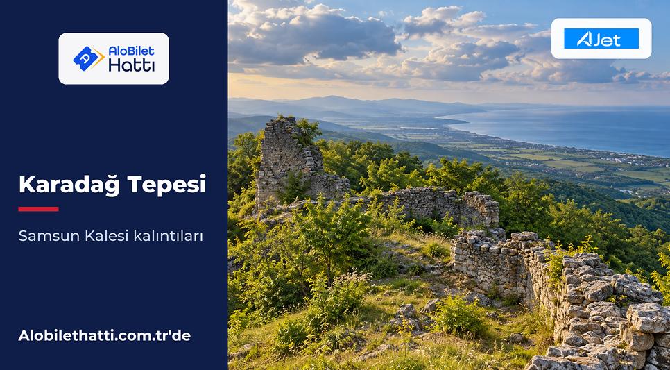 Ormanlık bir tepenin üzerinde otlarla kaplı eski taş duvar kalıntıları