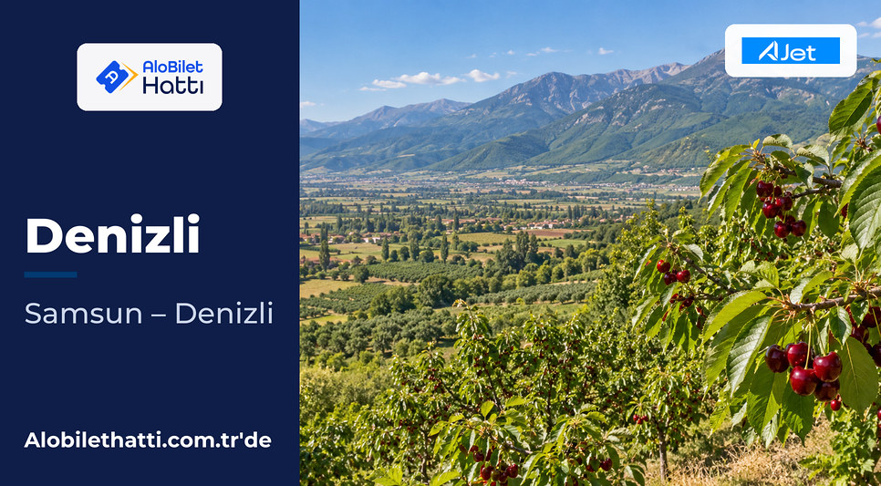 Denizli ovası ve ardında yükselen ormanlı Honaz Dağı