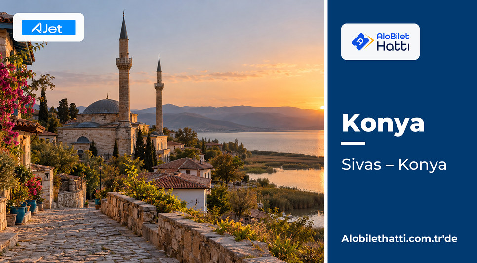 Geniş bir gölün kıyısında alçak evleri ve minareleriyle küçük bir Konya ilçesi