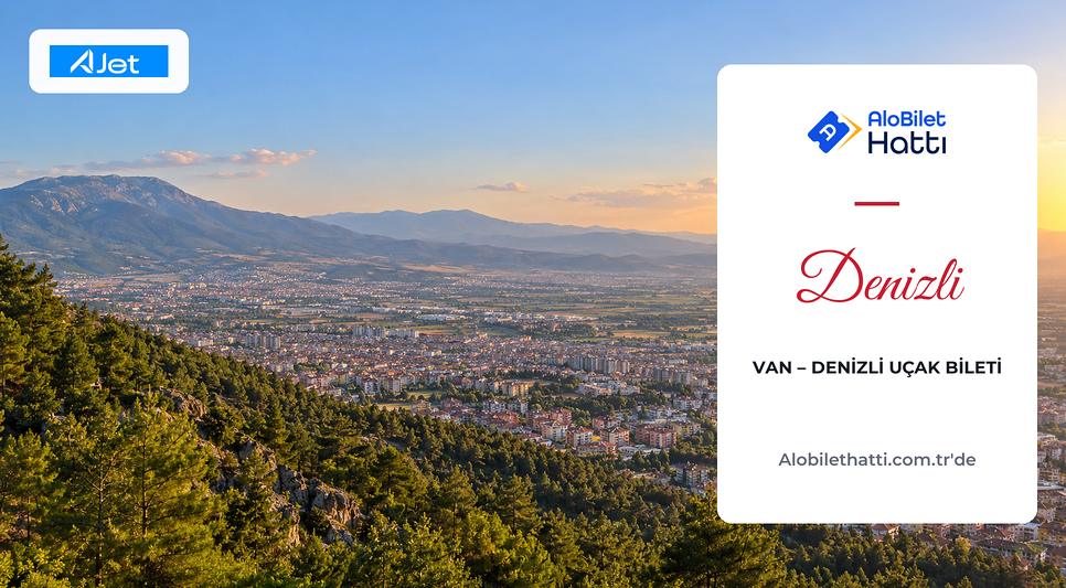 Denizli ovası üzerinde yükselen dağ yamaçları ve kentin yayıldığı vadi