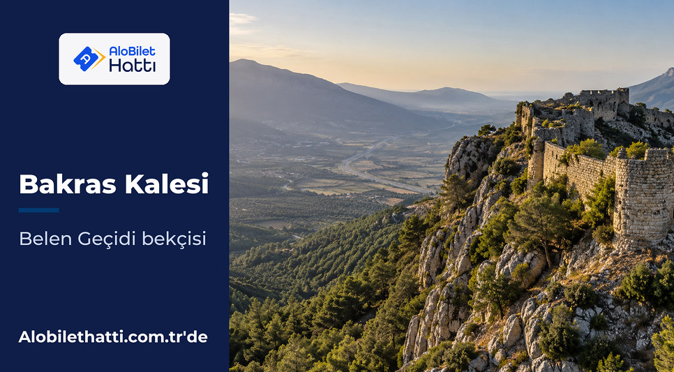 Belen yakınında kayalık sırtta yükselen Orta Çağ kalesinin taş surları